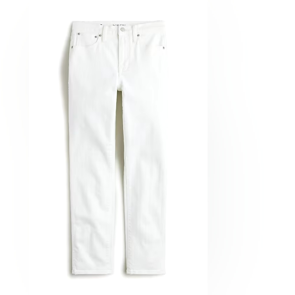 J. Crew Vintage Slim Straight white button fly denim
